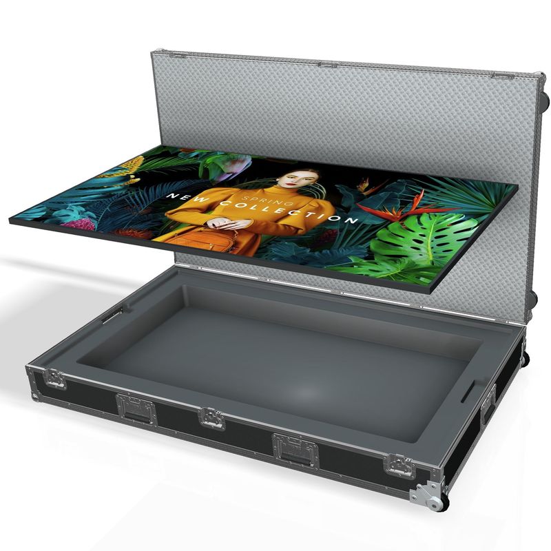 Samsung 65'' QB65C Flightcase m/trillehjul